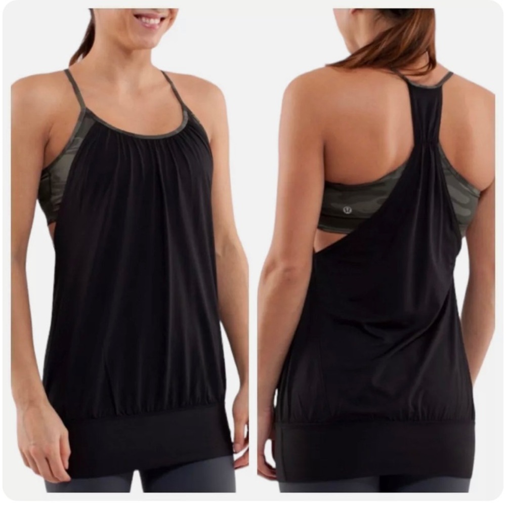 LULULEMON | No Limit Tank Top Black Retro Camo - S
